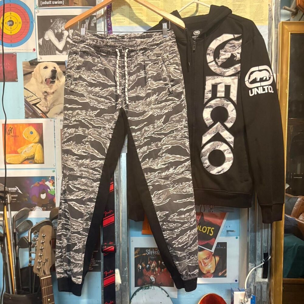 Ecko-unltd Men's multi Sweatshirt Tiger Stripe Camo